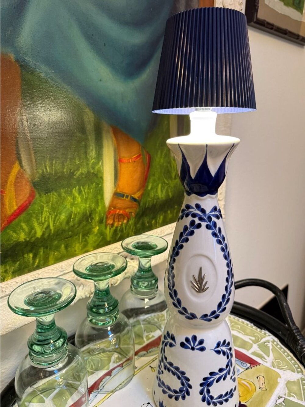 Patio ~ Bar ~ Night Light ~ Clase Azul Reposado Tequila Table Bottle Lamp ~ Cord